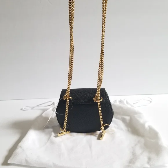 Chloe Drew Leather Crossbody Backpack Black - Picture 10 of 16